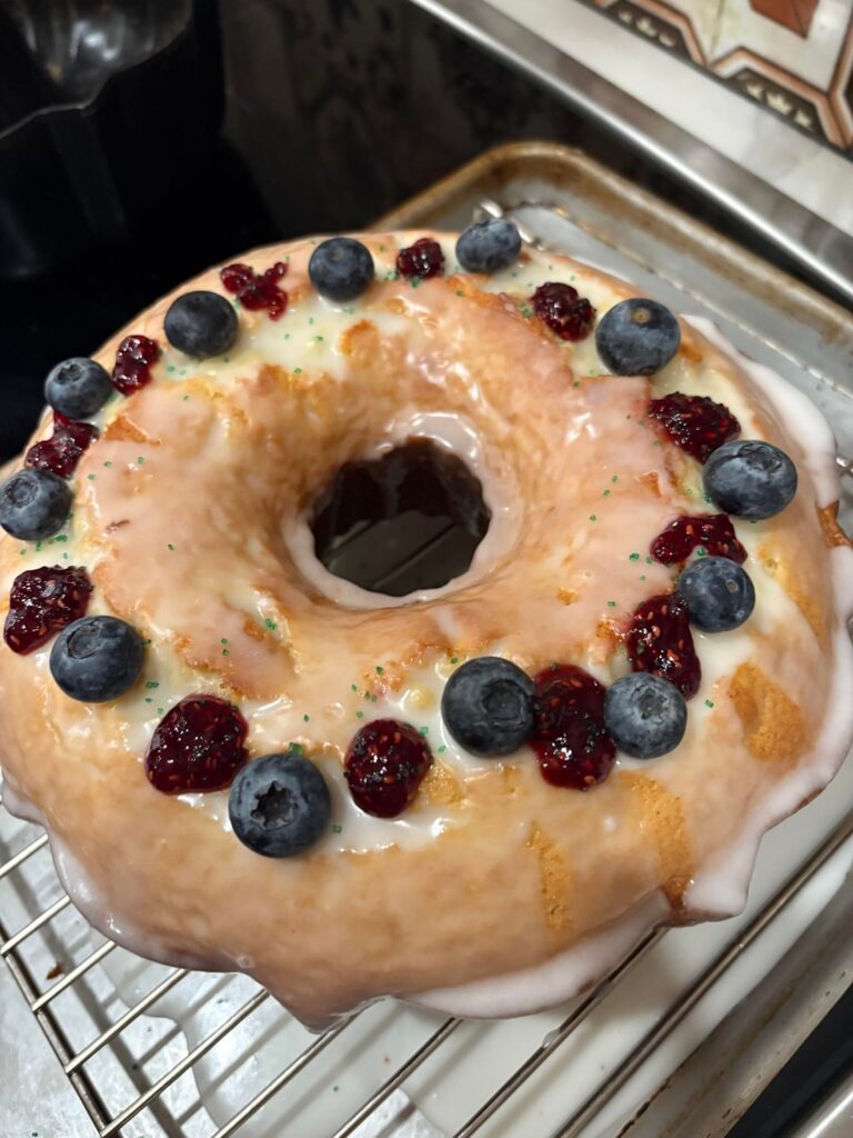 My handsome husband made this lemon cake yesterday, thought I would show it off!