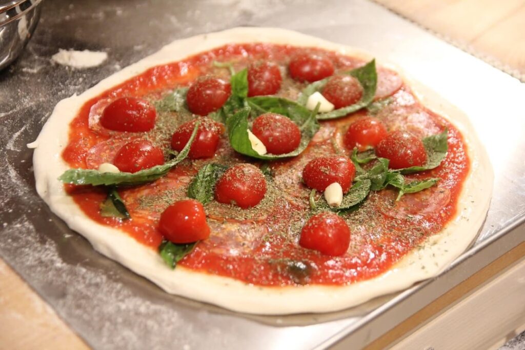 Before and after the oven