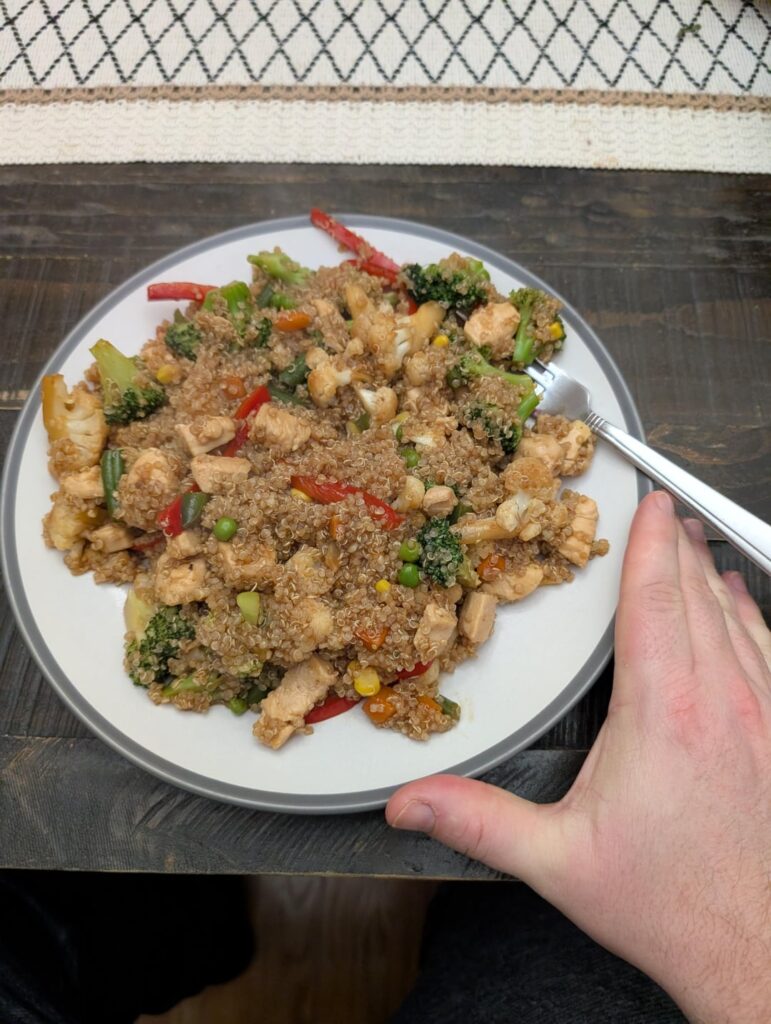 1KG quinoa Stir Fry, 841 calories