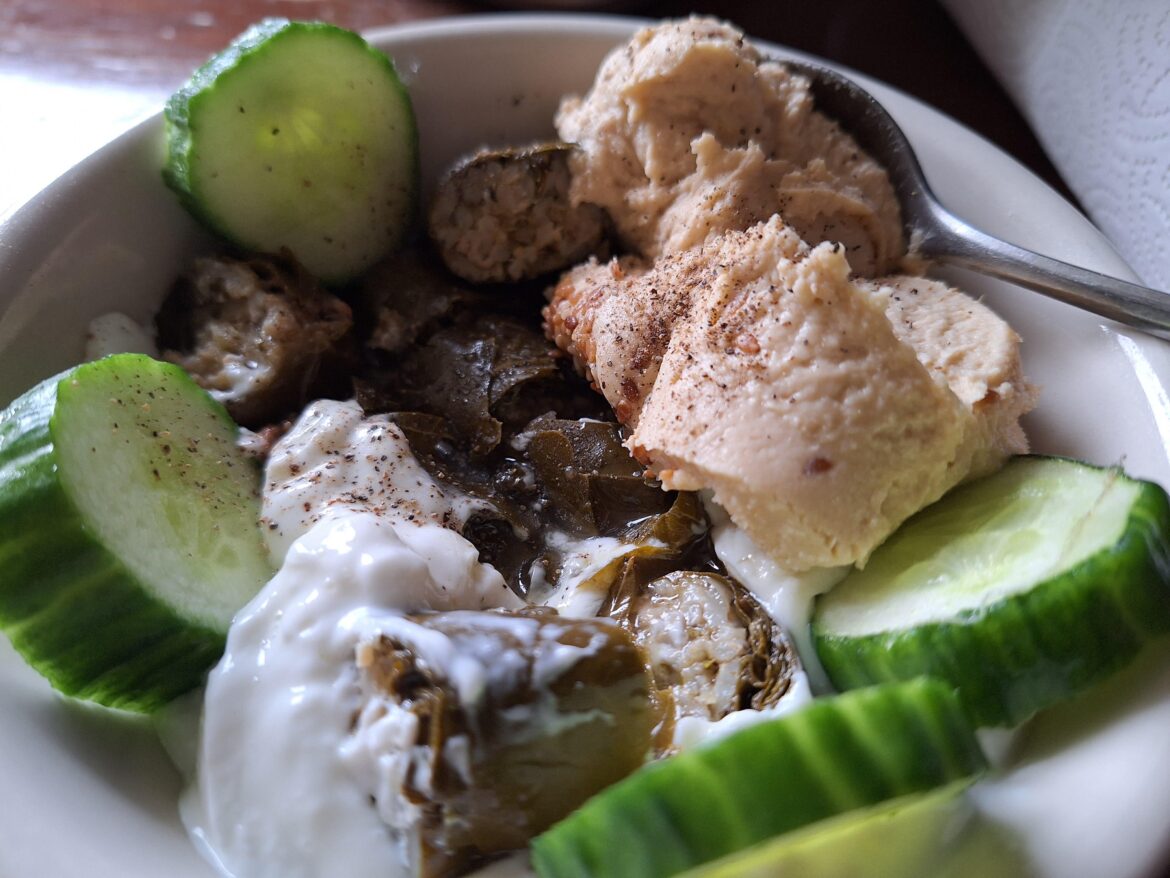 Follow up. What became of the Greek stuffed grape leaves