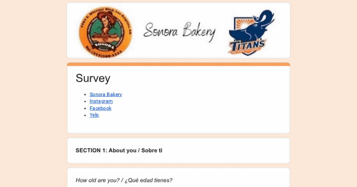 Help CSUF students support local East LA Bakery! (5-Min Survey)