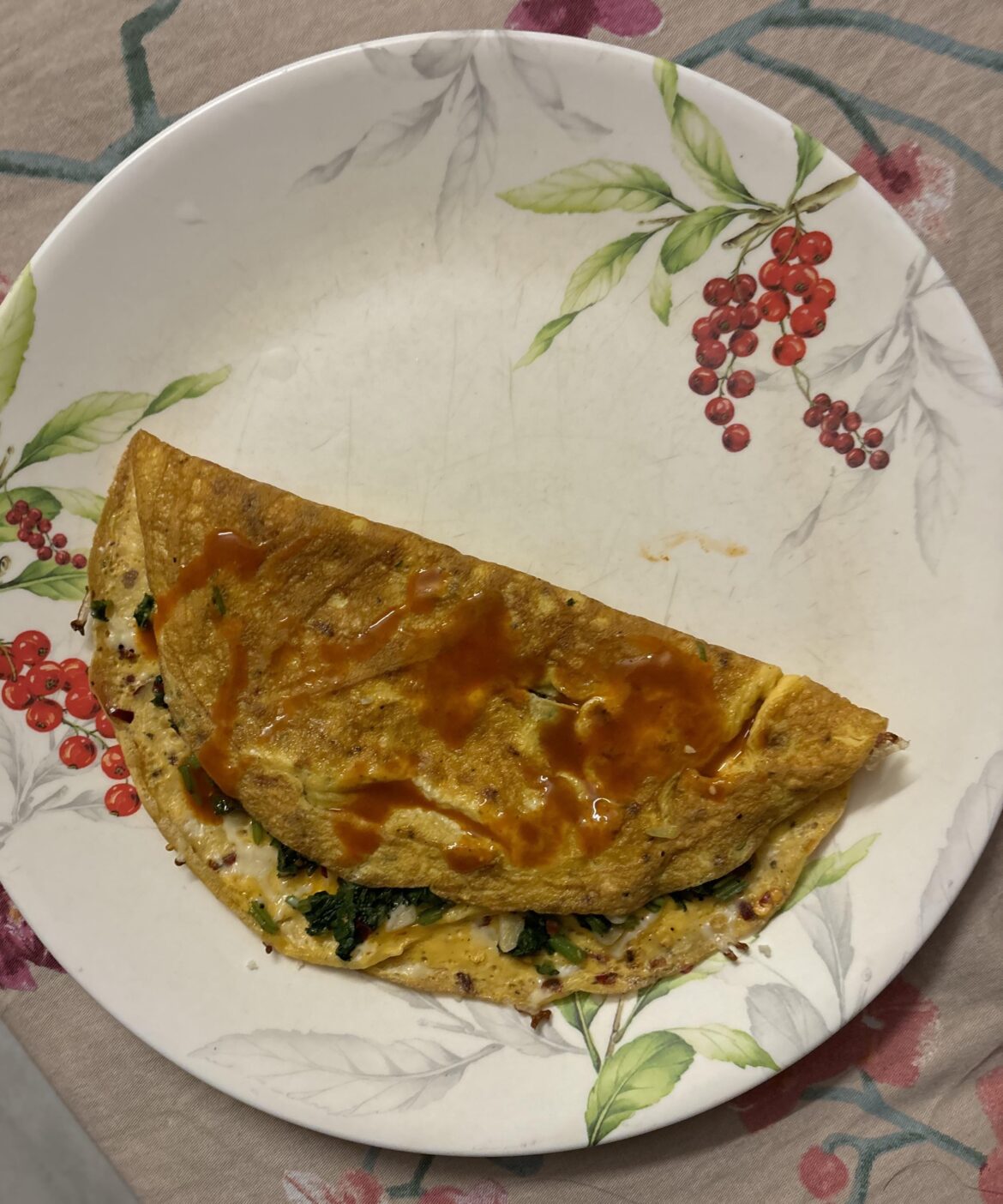 Spinach Omlette - 220 calories