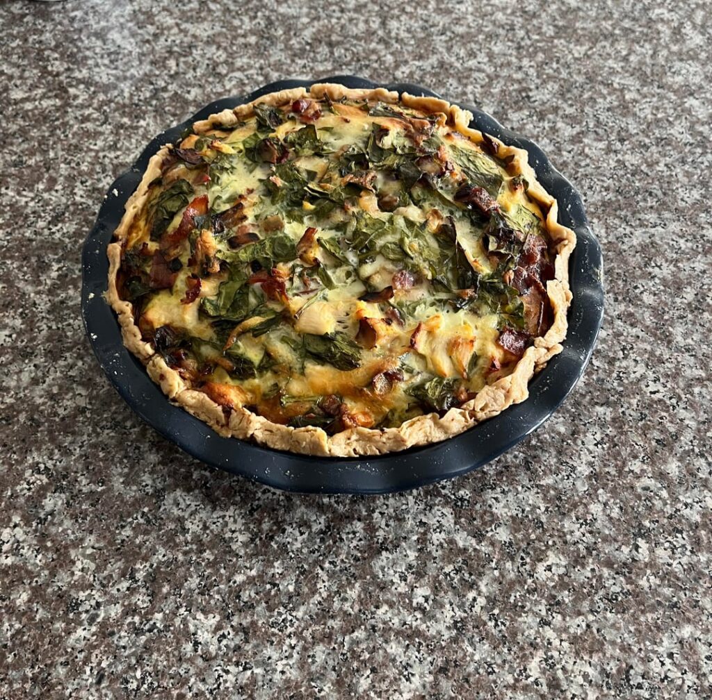 Before and after quiche breakfast