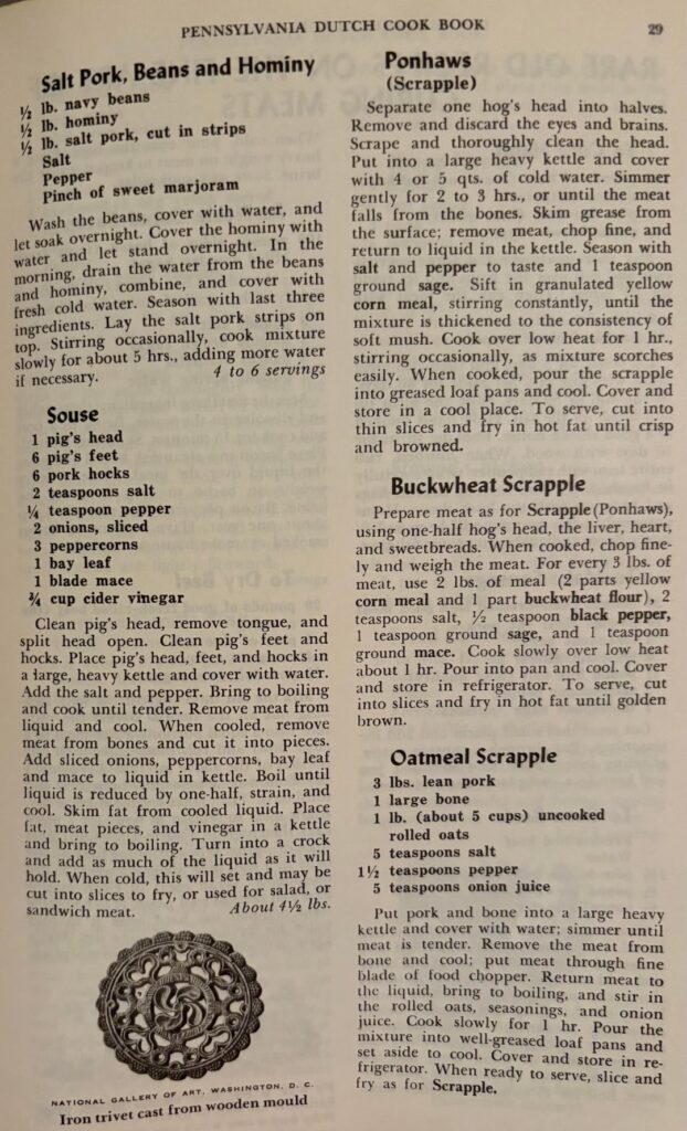 Requested recipes from the Pennsylvania Dutch Cookbook