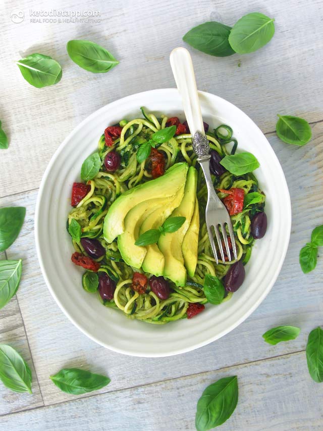 keto vegan zoodle bowl