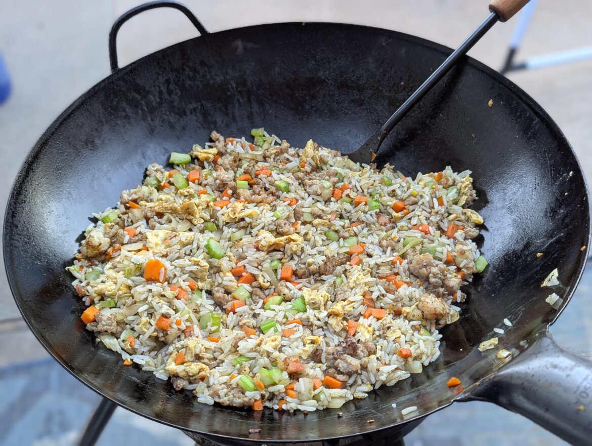 Wok fried rice with "the mix."