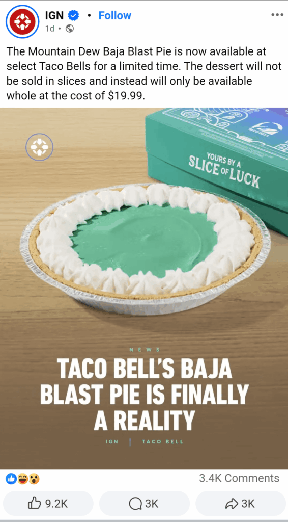 How high was the Taco Bell executive who came up with this idea?