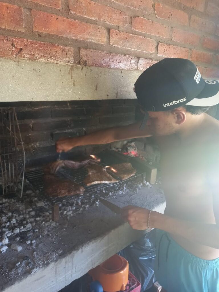 This is me, having a barbecue with friends