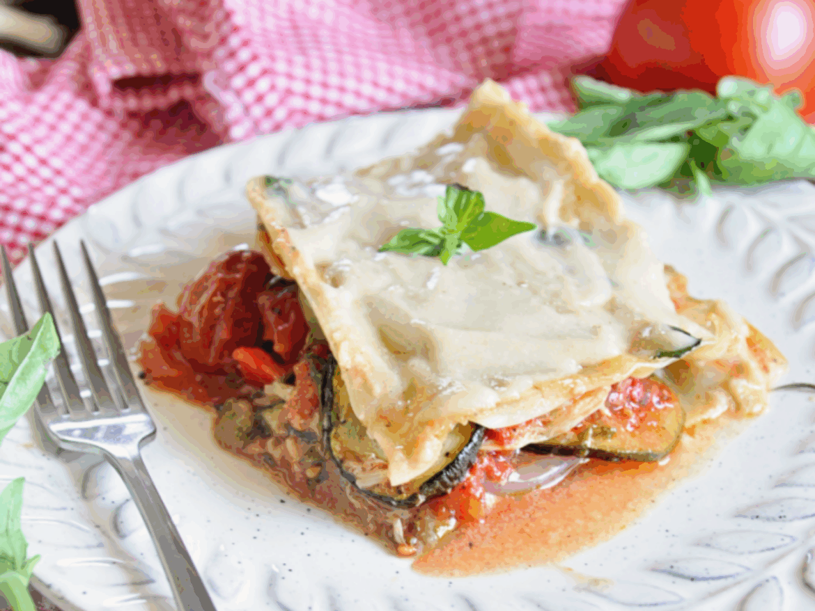 Mediterranean Roasted Vegetable Lasagna with Bechamel Sauce [Vegan] – One Green Planet