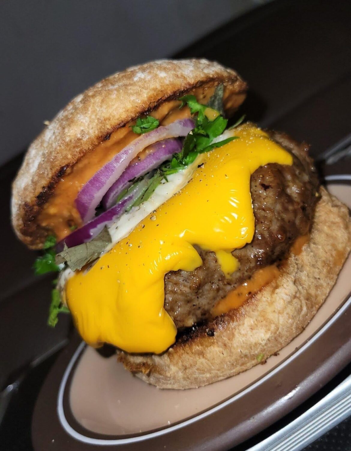 Homemade behemoth burger!