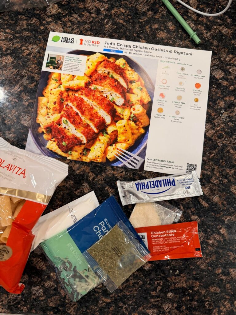 Tini’s crispy chicken cutlets & rigatoni 🤌🤌