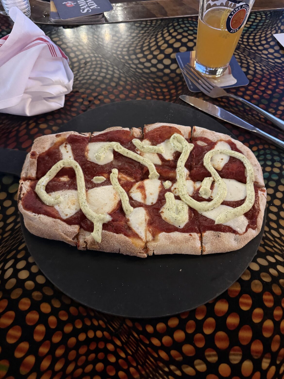 Margarita flatbread from a casino