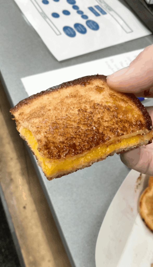 Grilled cheese with cinn sugar and calls it French toast