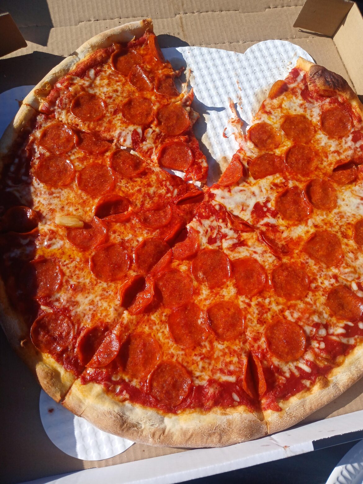 Friend came over to my job with pizza