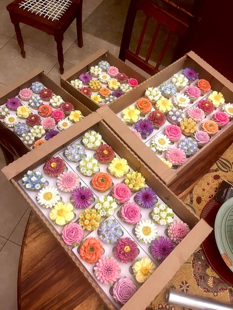 A lot of love and a very late night went into all these flowers for our local garden club