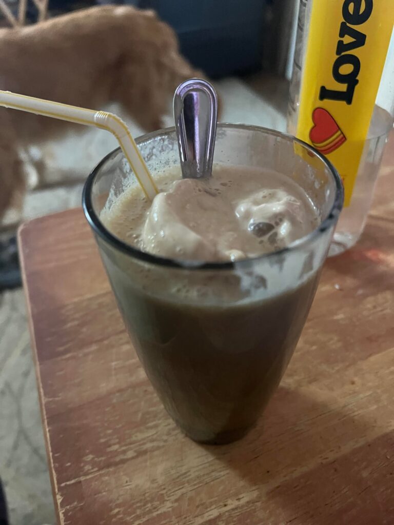 Float with fox meadows apple cream cheese pie ice cream and apple cider.