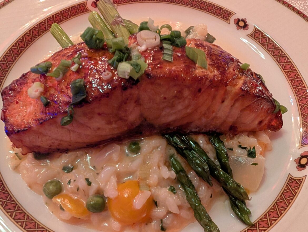 Roasted Scottish Salmon with Glazed Miso...