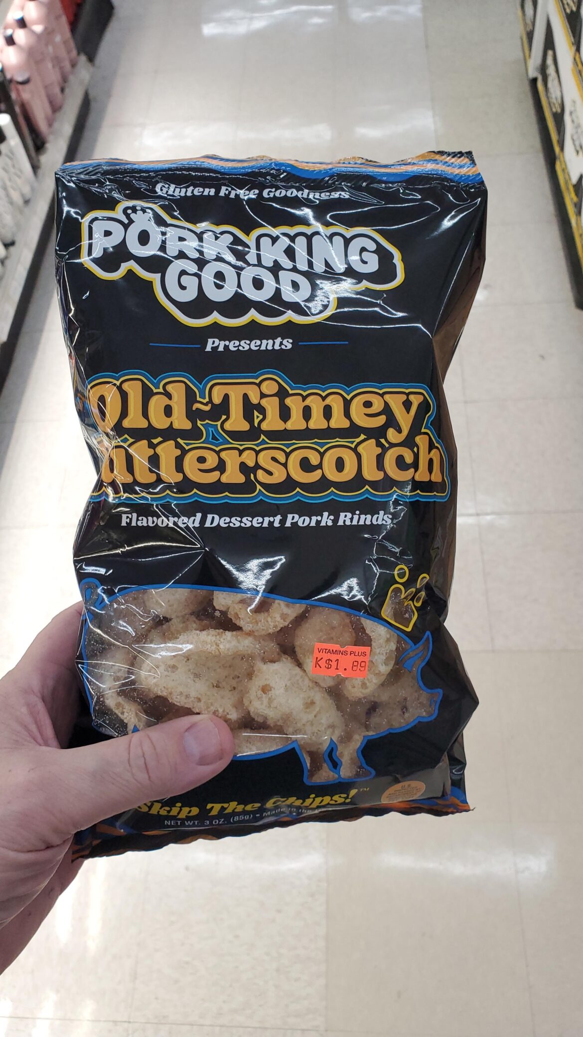 Butterscotch-flavored dessert pork rinds