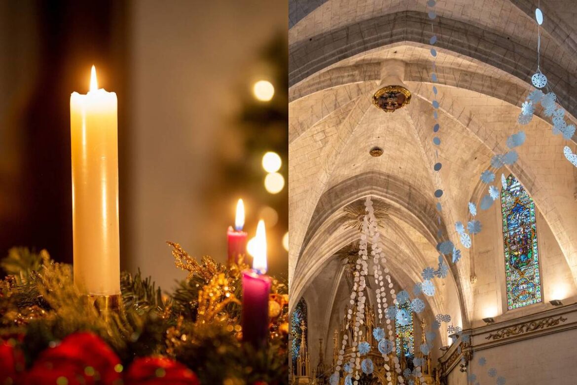 mulled wine and Christmas crafts.