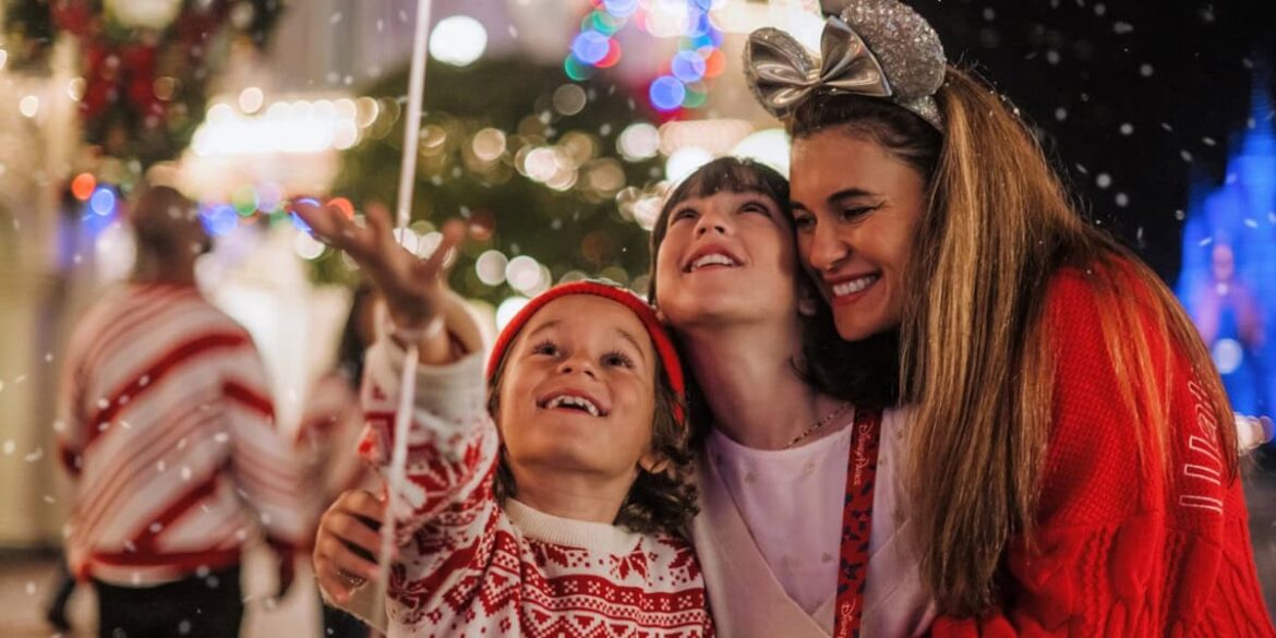 Did Bad Guest Behavior Lead to This Character’s Replacement? A woman with two children at Magic Kingdom during Mickey's Very Merry Christmas Party