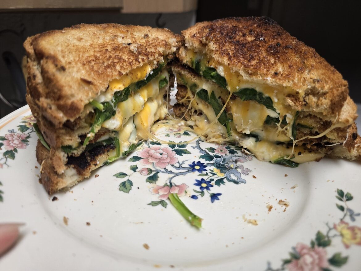 Stack of grilled cheese