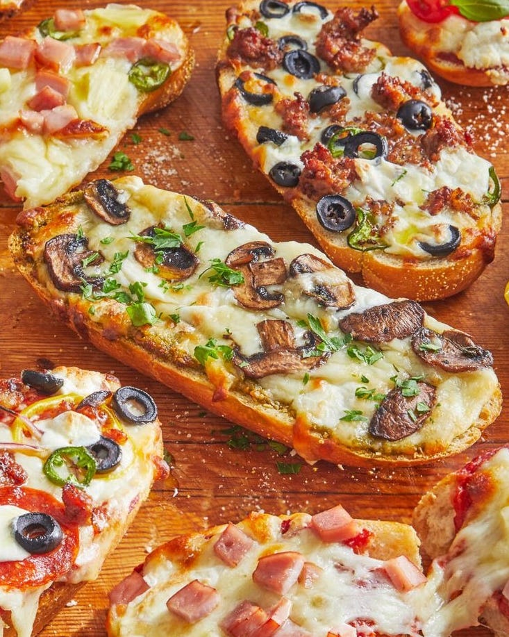 mushroom recipes french bread pizza
