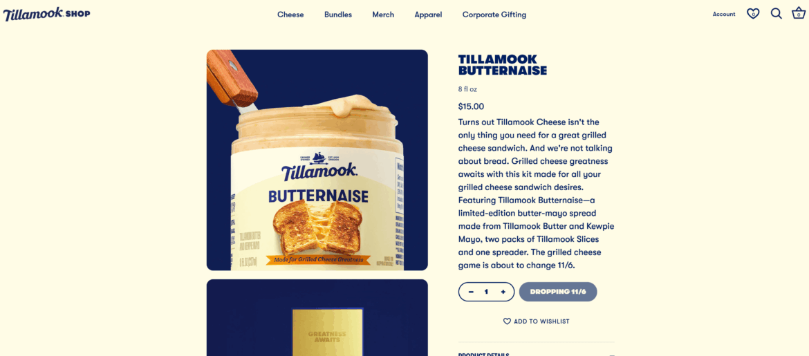 Tillamook released "butternaise" a combination of butter and mayo