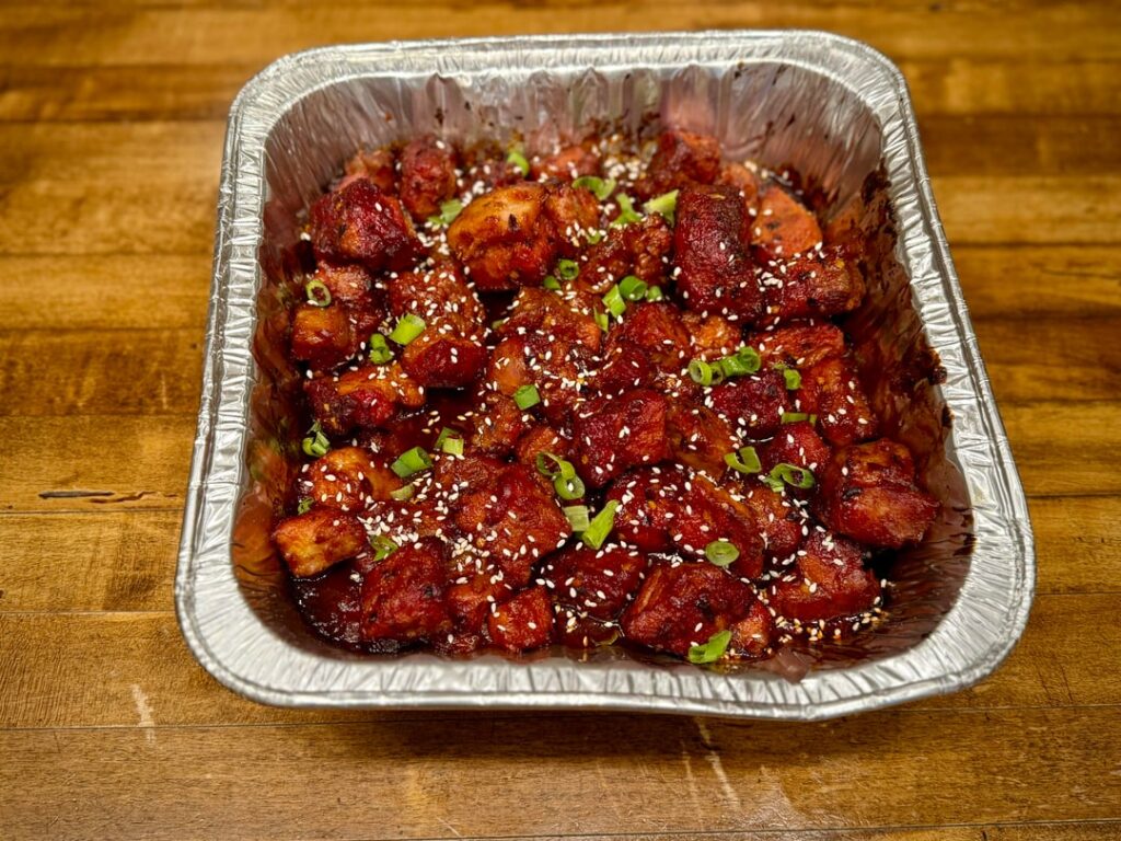 Korean-inspired pork belly burnt ends