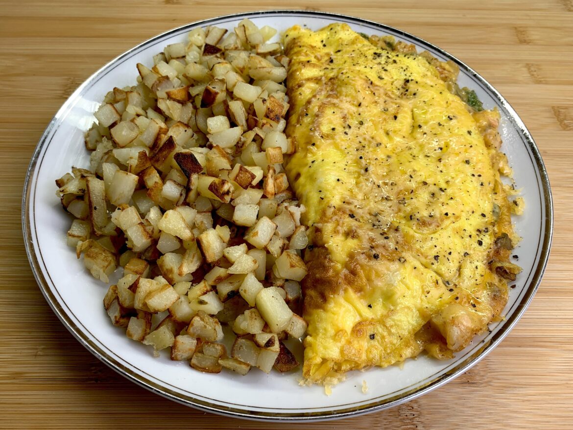 Shrimp Omelette with Potatoes