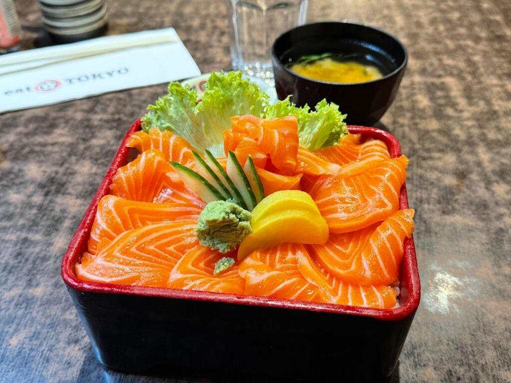 Salmon, and Salmon and Tuna don in London
