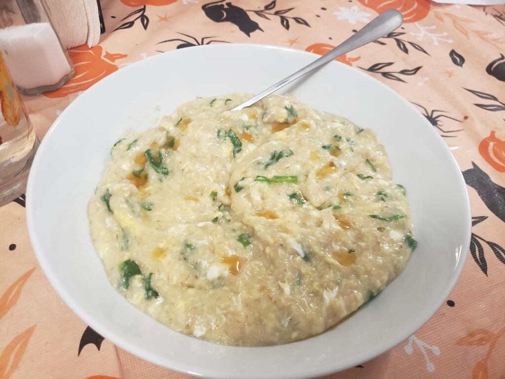 Savory Oats with Green Stuff in Them
