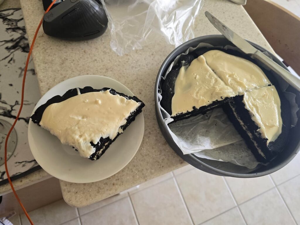 264c per slice. Boo' ridiculous brownie remix double stacked.