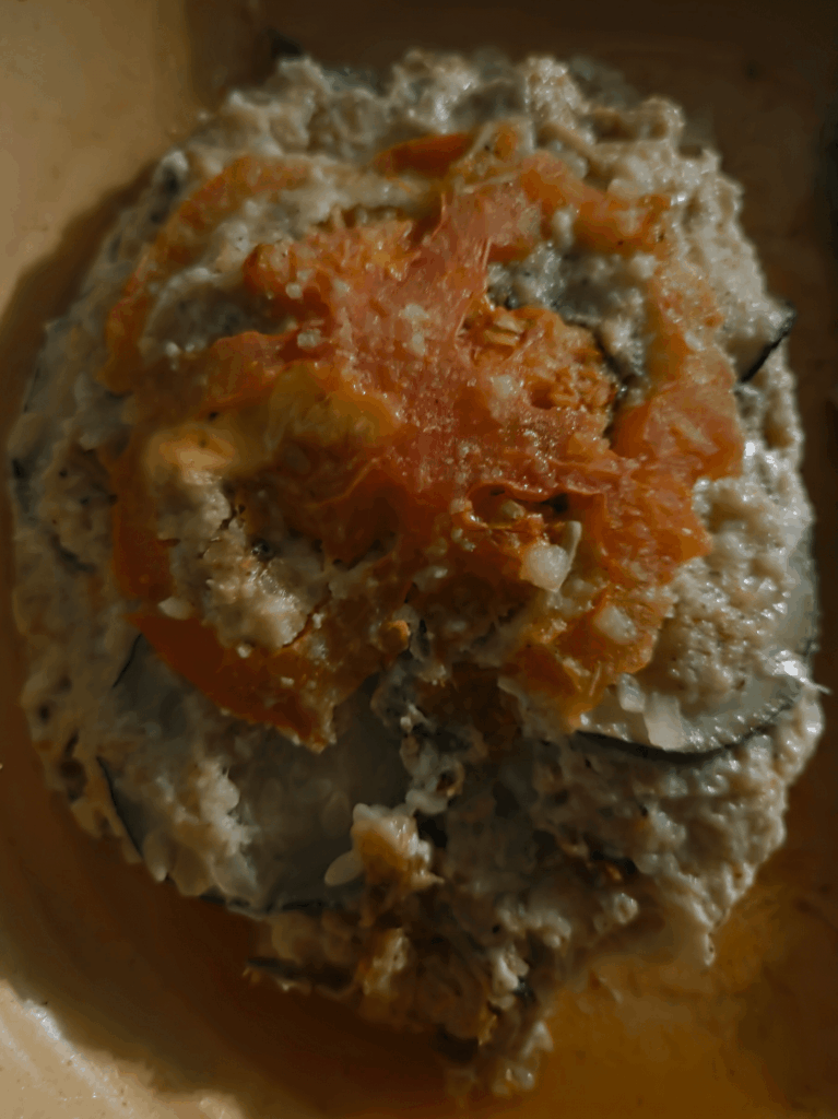 Surprisingly good zucchini lasagna from random stuff I threw together! Surprisingly good zucchini lasagna from random stuff I threw together!