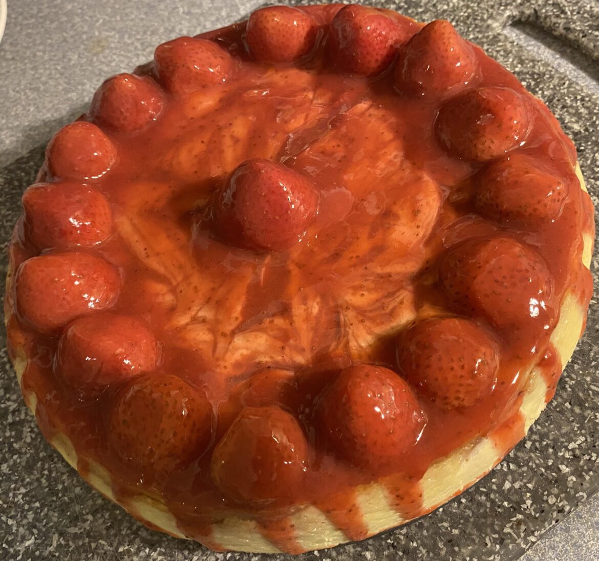 Strawberry swirl cheesecake I made a couple of days ago.