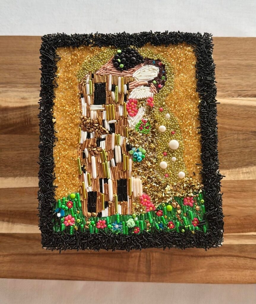I recreated The Kiss by Gustav Klimt using thousands of sprinkles. This time it only took 10 hours!