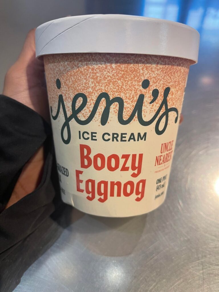 Jeni’s Boozy Eggnog is delicious