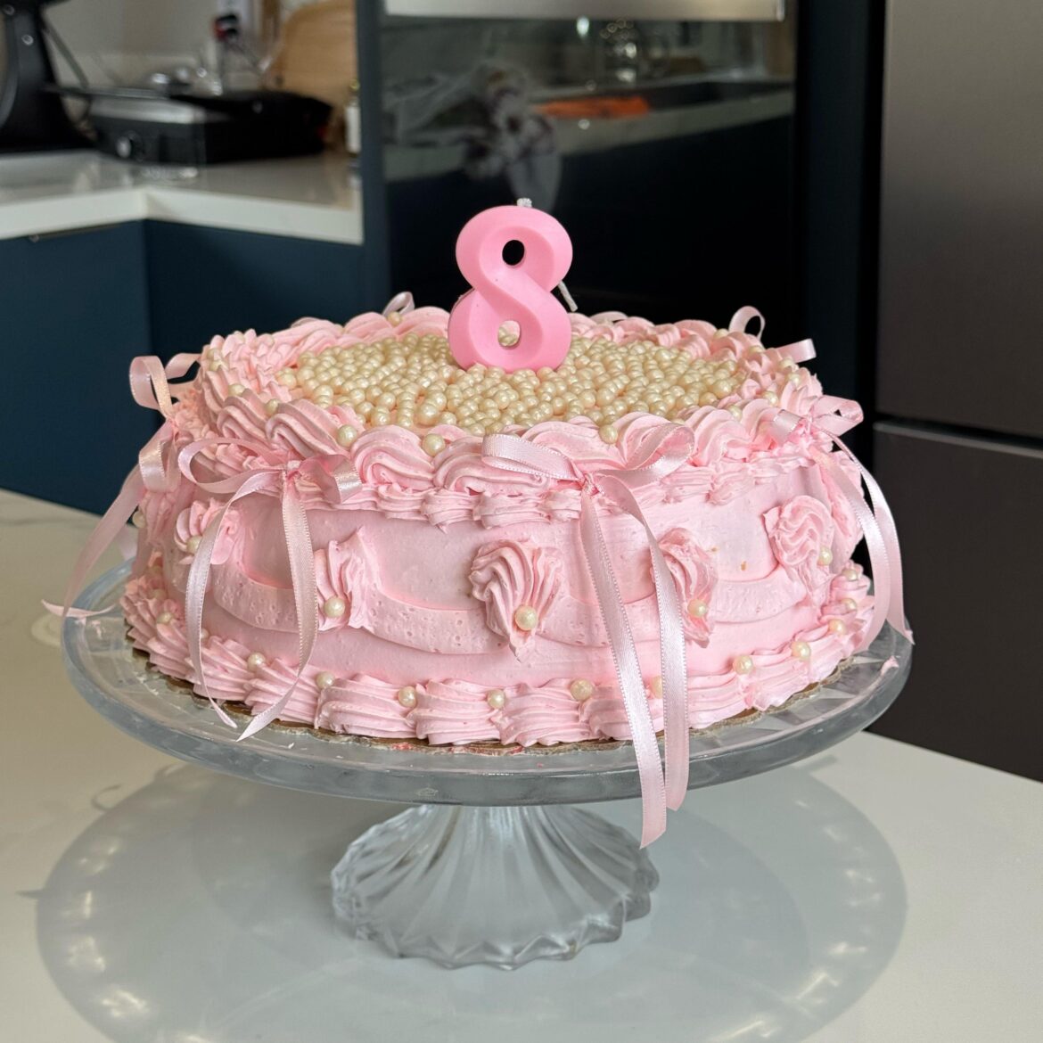 8th month cake for my nephew💕 I love decorating cake