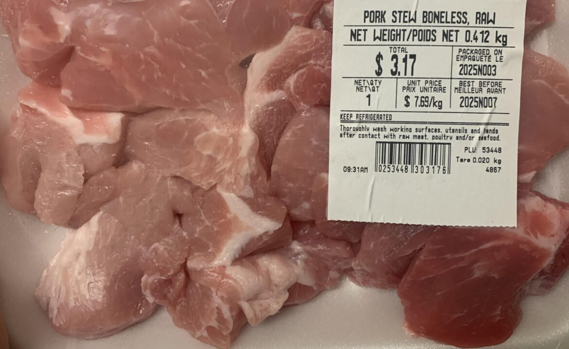 What is a “Pork stew boneless” cut or cut from? I bought this to make biryani tonight (it was cheap) but, Googling this is giving me stew recipes.