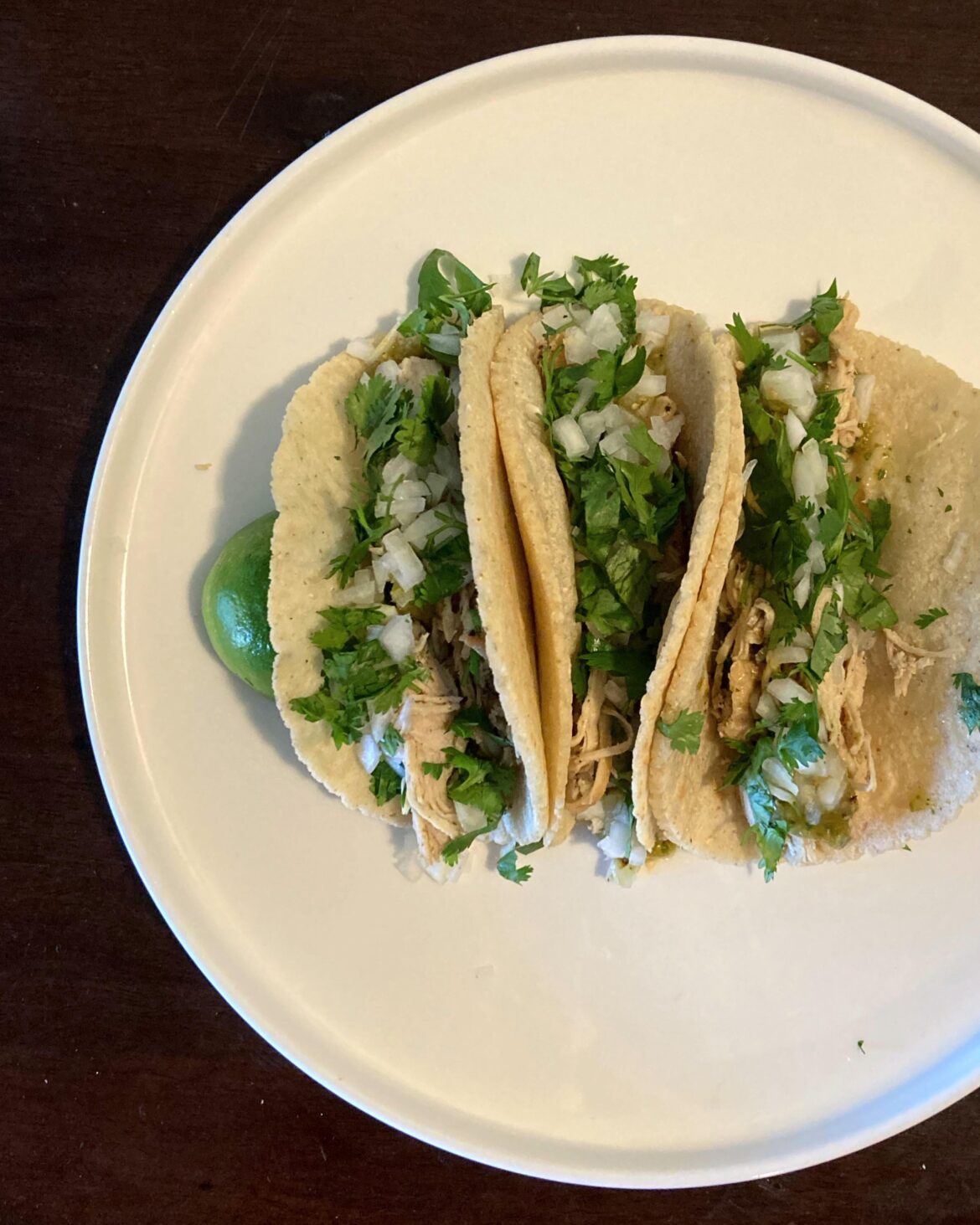 Made chicken verde tacos (everything from scratch)