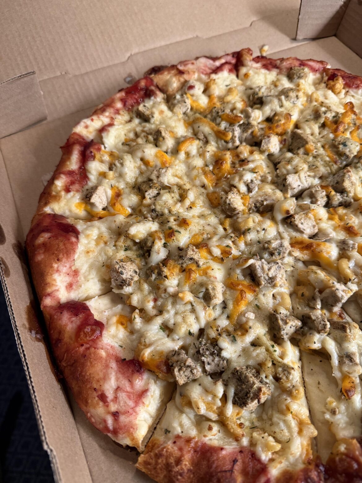 Thanksgiving Pizza with the cranberry crust