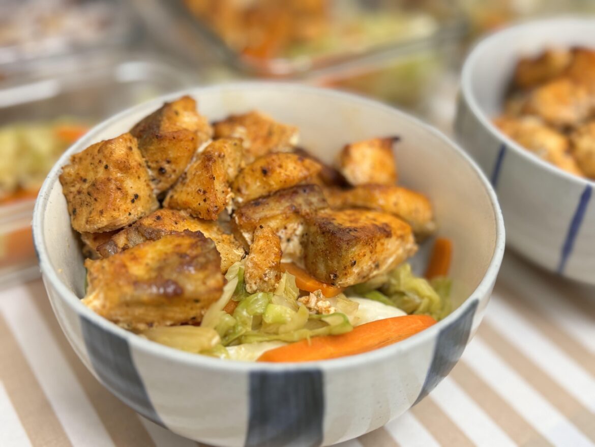 Tajin Chili Lime Salmon Bowls for Meal Prep