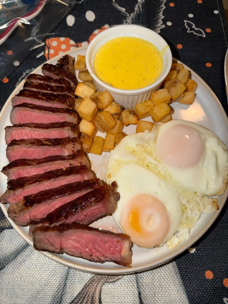 Can't go wrong with steak and eggs