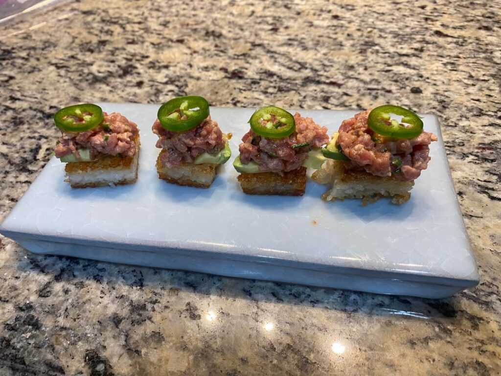 Spicy tuna crispy rice