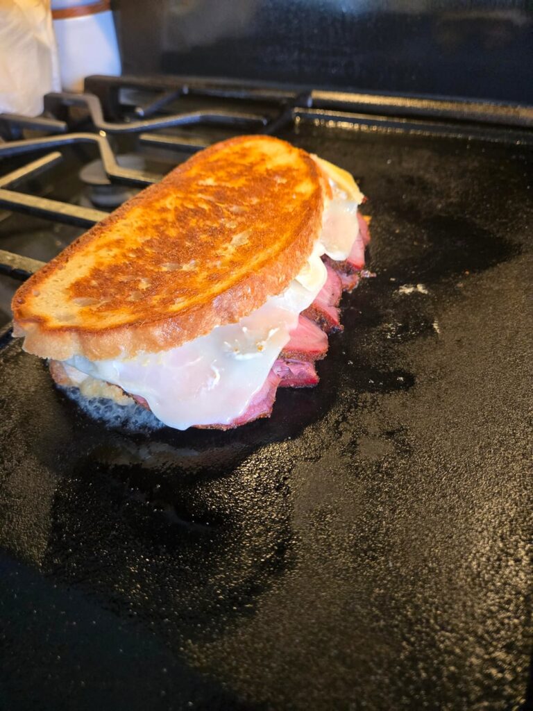 Leftover tri tip sandwich