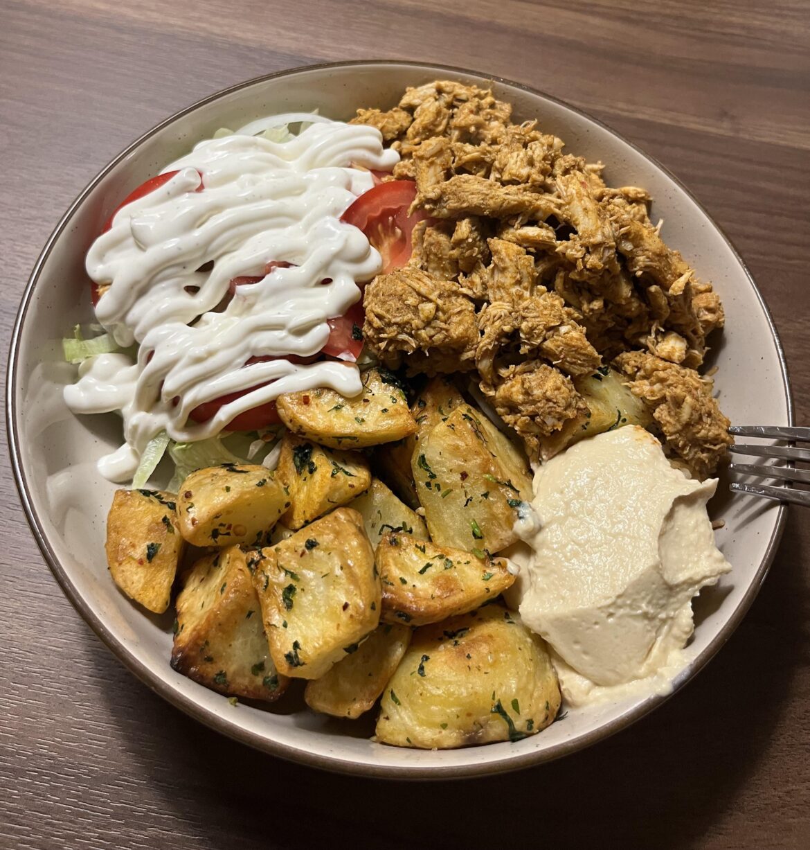 Chicken shawarma bowl