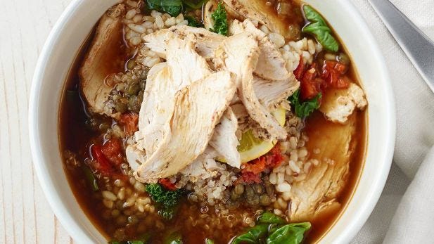 Lentil Quinoa Bowl with Chicken
