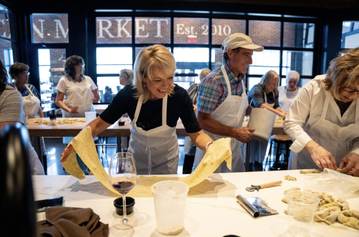 Teaching Italian, Cooking: Tuscan Market Instructs on the Art of Preparing a Pasta Feast Teaching Italian, Cooking: Tuscan Market Instructs on the Art of Preparing a Pasta Feast