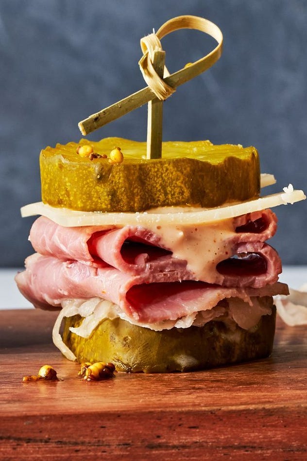 reuben pickle bites