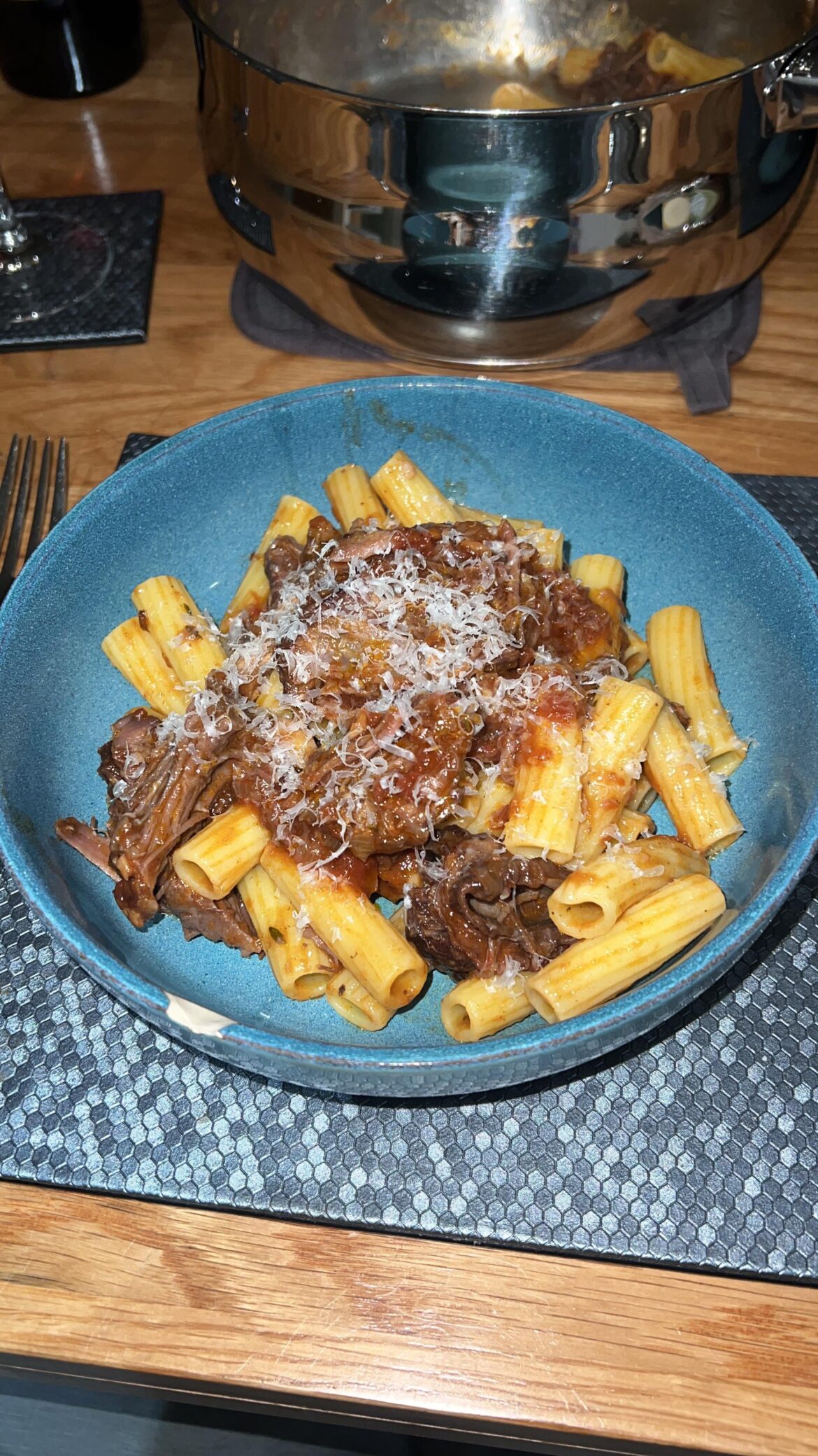 Slow braised beef short rib ragu
