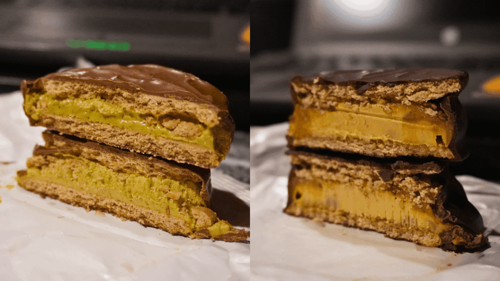 Delicious mix. Dubai to Mar del Plata. Argentine Alfajor with pistachios cream, and dulce de leche with sea salt.